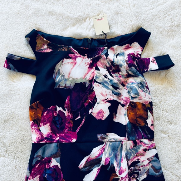 Trina Turk Adley Cut Out Shoulder Floral Dress - Picture 9 of 10